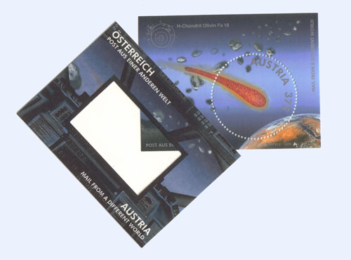 Österreich, Markenblock aus 2006, "Kometenstaub, Post aus einer anderen Welt