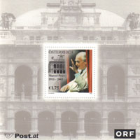 Österreich, Markenblock aus 2003, "In memoriam Marcel Prawy, der Opernführer"