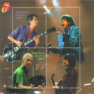 Österreich, Markenblock aus 2003 "Rolling Stones"