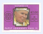 Österreich, Briefmarke aus 2005, "In memoriam Papst Johannes Paul II"
